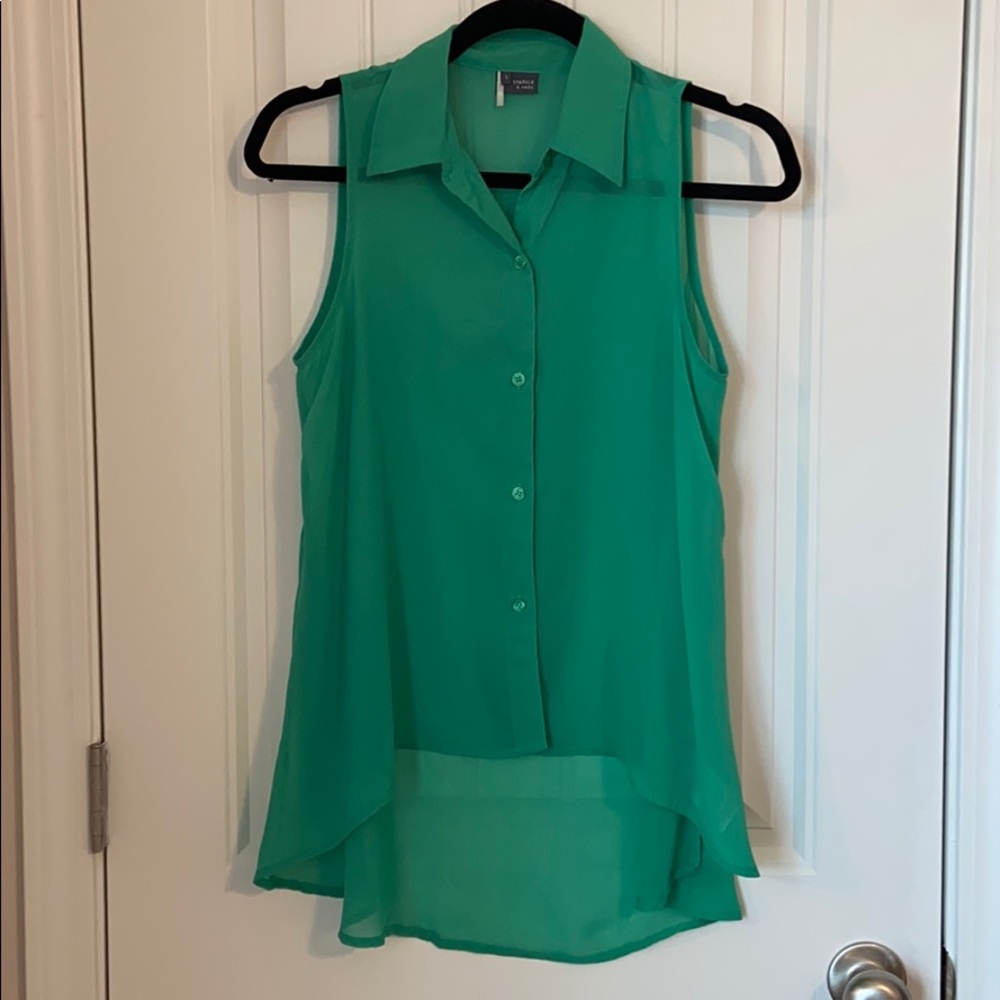 Sheer sleeveless top